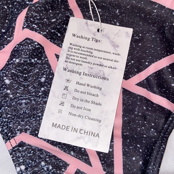 Lanmiya Black White and Pink Bikini Bottom Size XL - Picture 3 of 5